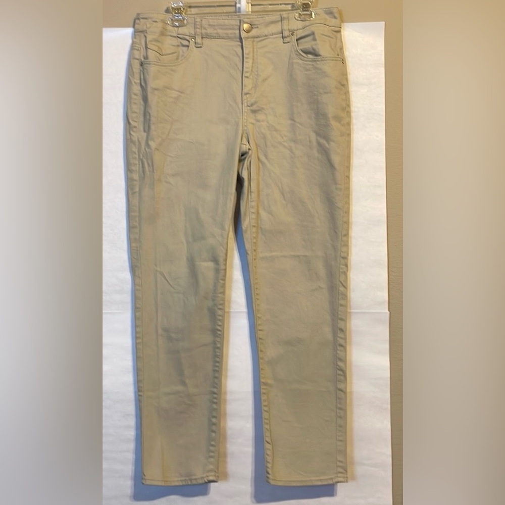 Chico's Platinum Ankle Khakis Jeans (Size: Chico's 1) 5-Pocket